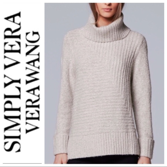 LAST ONE! NEW Simply VERA WANG TURTLENECK SWEATER - Picture 6 of 7